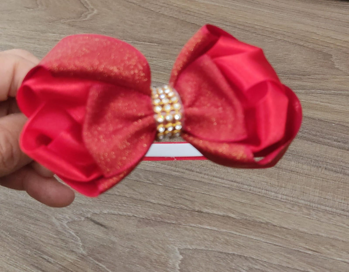 Tiara Infantil Cores de Natal Festas Com Strass e Glitter (TIARANAT)