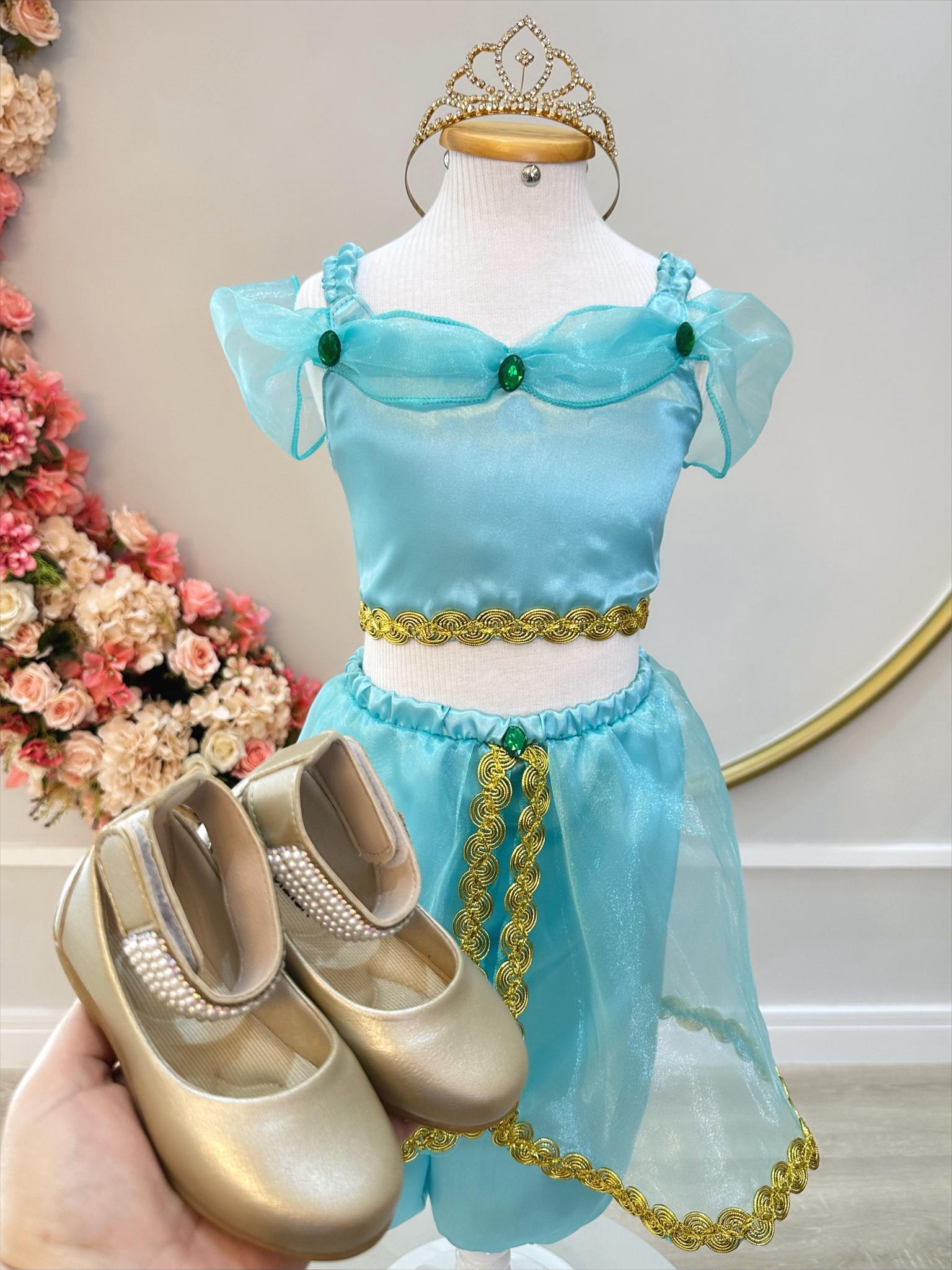 Fantasia Infantil Princesa Jasmine Luxo (3051VT)