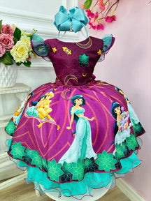 Vestido Infantil Princesa Jasmine e Aladim Festas (2216MS)