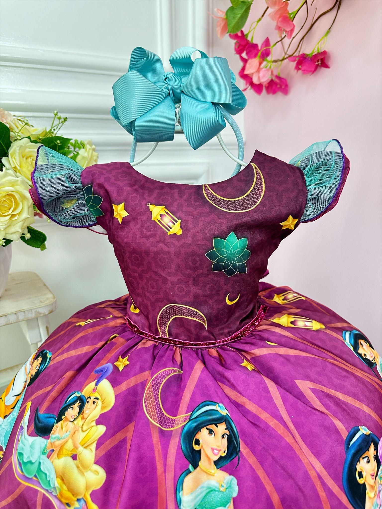 Vestido Infantil Princesa Jasmine e Aladim Festas (2216MS)