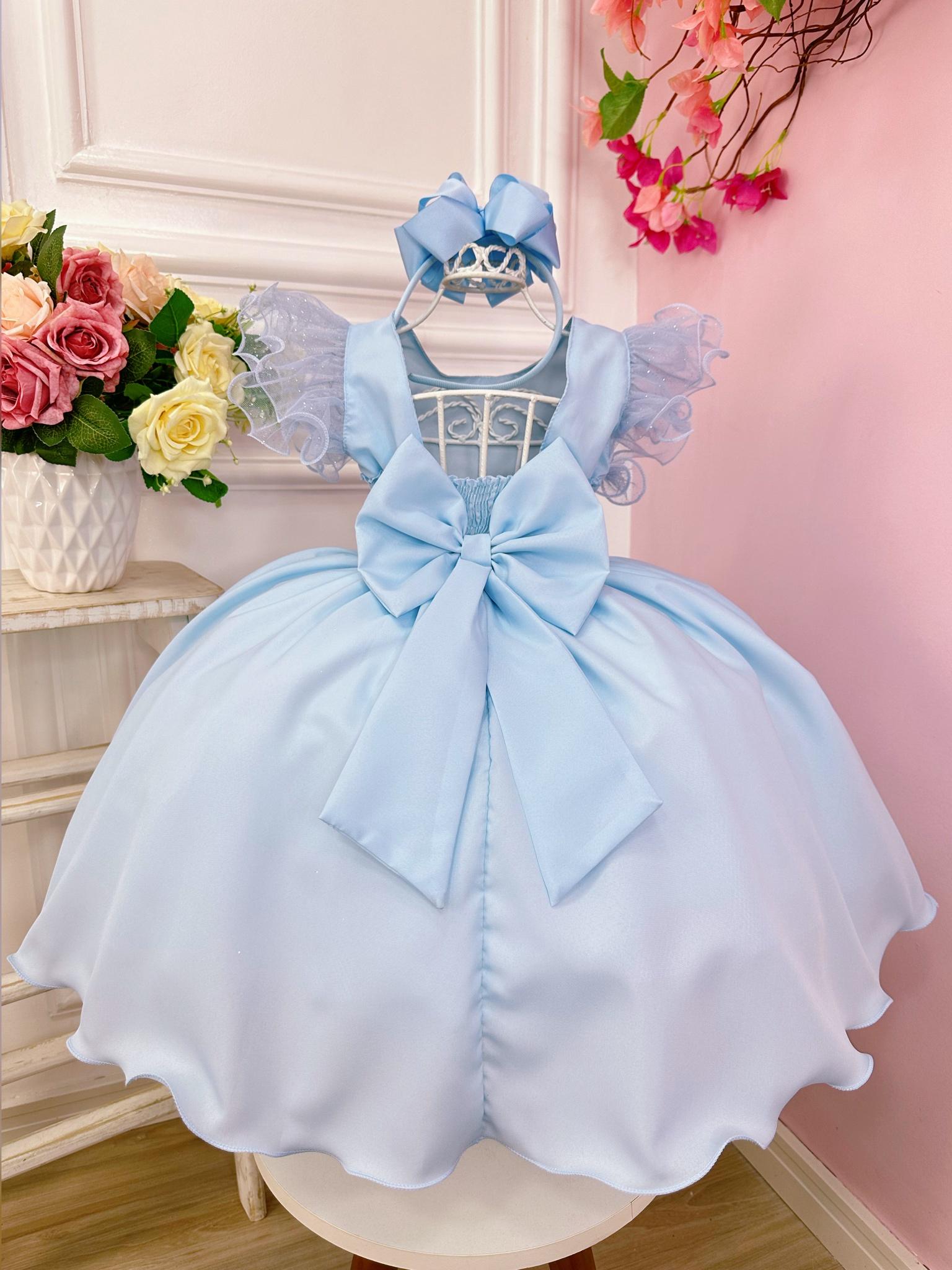 Vestido Infantil Princesas Frozen Elsa e Anna C/ Capa (3613AP)