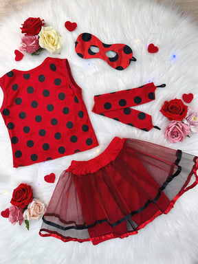 Fantasia Infantil LadyBug com Máscara e Pulseira (3186)